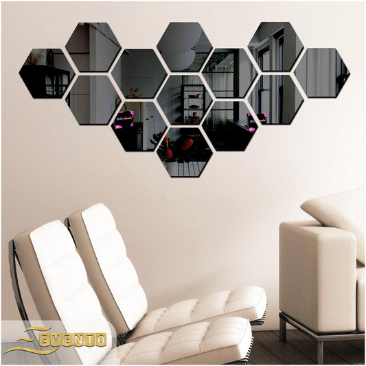 3D Acrylic Mirror Hexagon