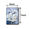 Set of 5 blue flowers wall art