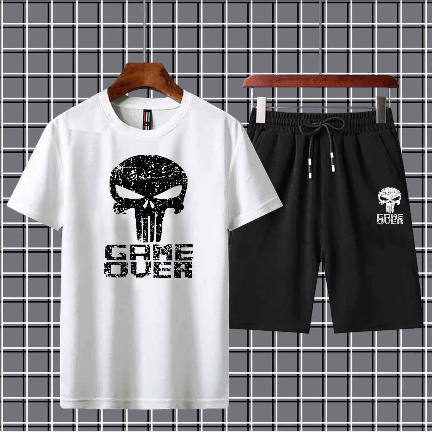 Game over printed Summer Tracksuit T-Shirt and Shorts for Men