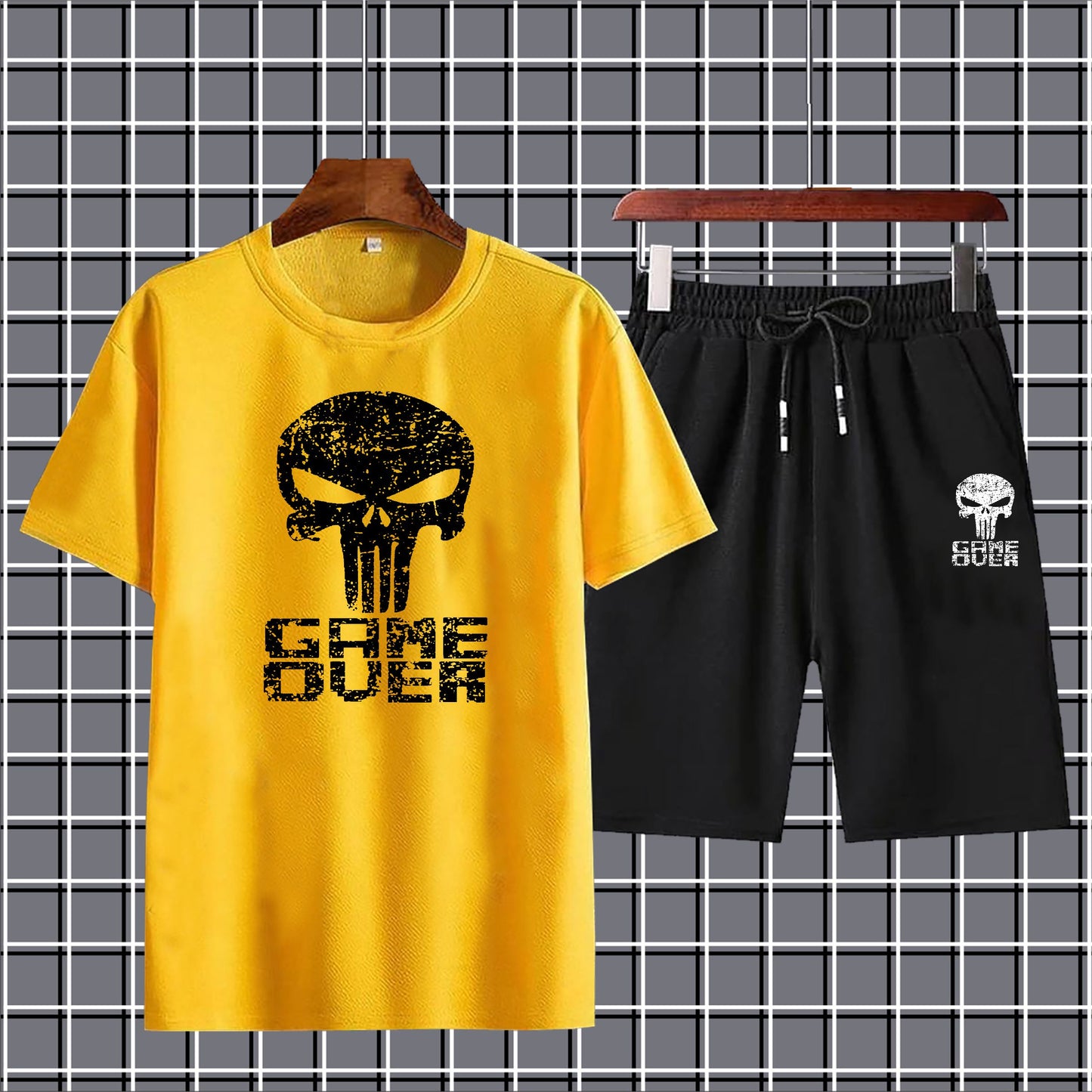Game over printed Summer Tracksuit T-Shirt and Shorts for Men